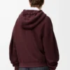 Flamenco-Hoodie aus Baumwolle und Kaschmir Dunkelburgunder