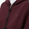 Flamenco-Hoodie aus Baumwolle und Kaschmir Dunkelburgunder