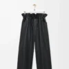 Flamenco-Hose aus Nappalammleder Schwarz