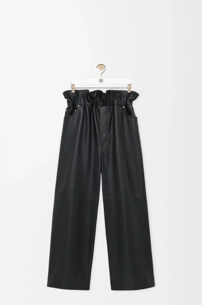 Flamenco-Hose aus Nappalammleder Schwarz