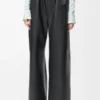 Flamenco-Hose aus Nappalammleder Schwarz