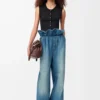 Flamenco-Jeans aus Denim Denimblau