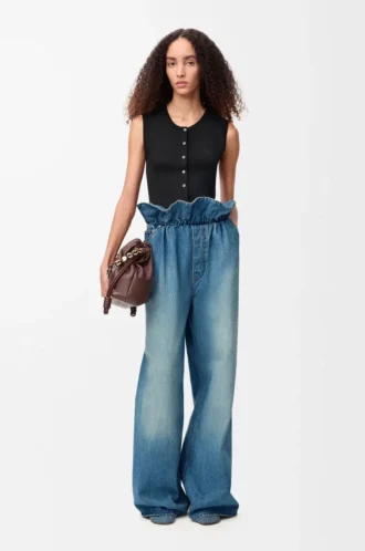 Flamenco-Jeans aus Denim Denimblau
