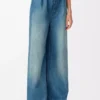 Flamenco-Jeans aus Denim Denimblau