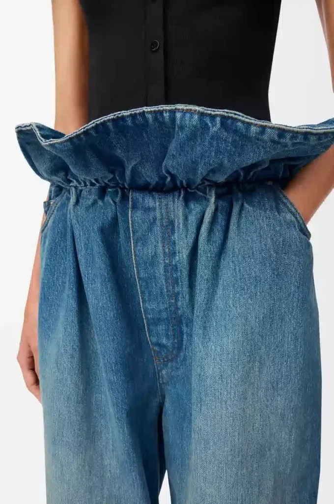 Flamenco-Jeans aus Denim Denimblau