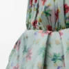 Flamenco-Kleid aus Viskose in Grün/Rot