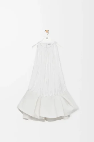 Flamenco-Kleid aus Viskose Weiß