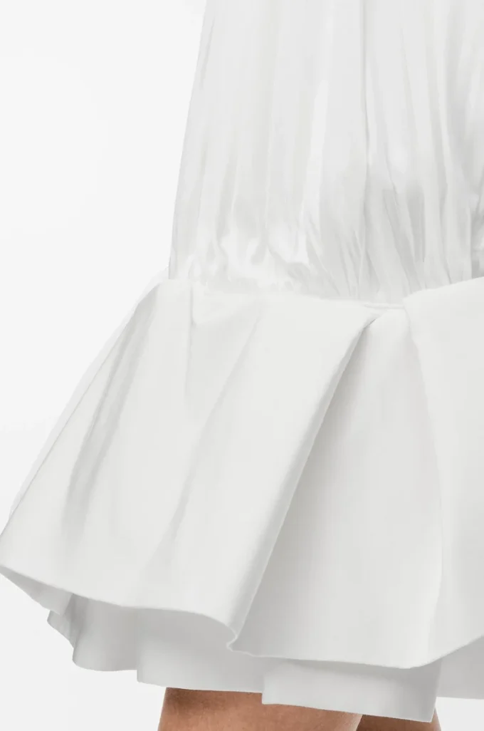 Flamenco-Kleid aus Viskose Weiß