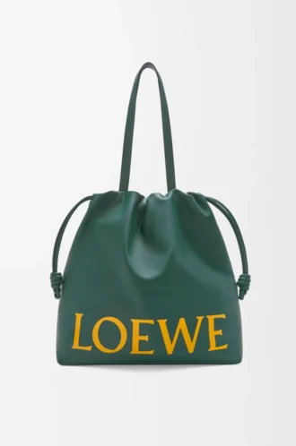 Flamenco Logo-Tasche aus Nappakalbsleder Evergreen