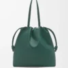 Flamenco Logo-Tasche aus Nappakalbsleder Evergreen