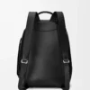 Flamenco-Rucksack aus glänzendem, geschmeidigem Kalbsleder Schwarz