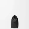 Flamenco-Tasche aus glänzendem, geschmeidigem Kalbsleder Schwarz