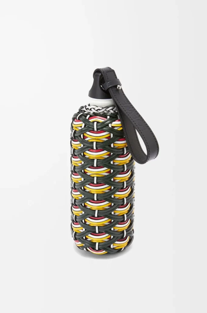 FLASCHE IN ALUMINIUM/KALBSLEDER Grün/Mehrfarbig