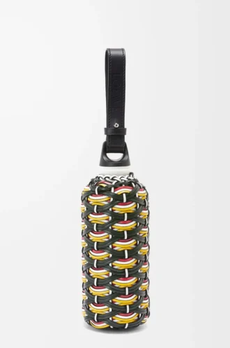 FLASCHE IN ALUMINIUM/KALBSLEDER Grün/Mehrfarbig