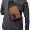 Flex Sling aus Canvas und Wildleder Schwarz/Dunkelgold