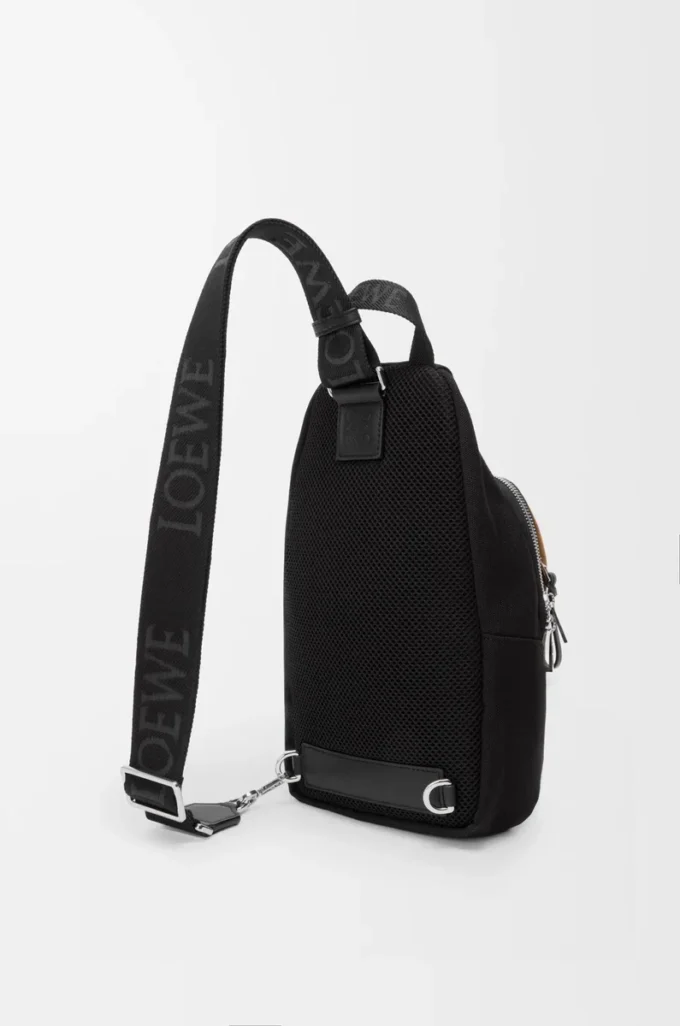 Flex Sling aus Canvas und Wildleder Schwarz/Dunkelgold