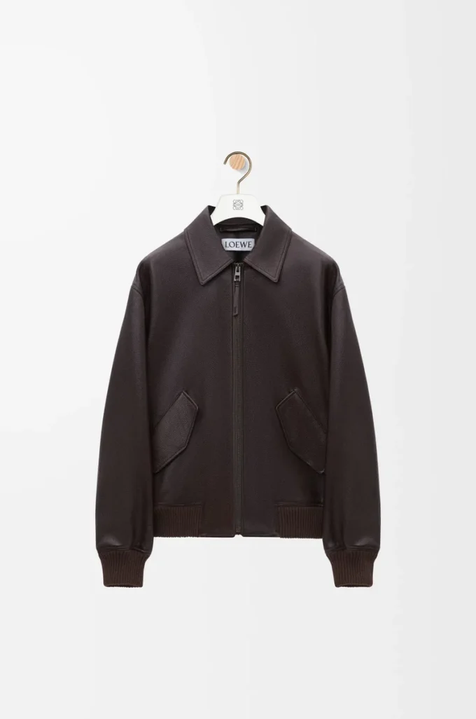Fliegerjacke aus Hirschleder in Oxblood