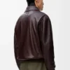 Fliegerjacke aus Hirschleder in Oxblood