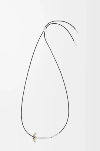 Flor Halskette aus Sterlingsilber und Kristallen Gelb/Silber