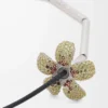 Flor Halskette aus Sterlingsilber und Kristallen Gelb/Silber