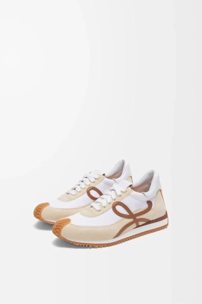 Flow Runner 2.0 aus Nylon und Wildleder Chocolate/Almost Optic
