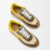 Flow Runner 2.0 aus Nylon und Wildleder Creme/Gelb/Olivgrün
