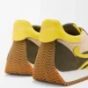 Flow Runner 2.0 aus Nylon und Wildleder Creme/Gelb/Olivgrün
