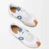 Flow Runner 2.0 aus Nylon und Wildleder Weiß/Hellblau