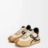 Flow Runner aus Nylon und Wildleder Gold/Schwarz