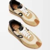 Flow Runner aus Nylon und Wildleder Gold/Schwarz
