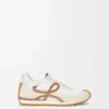 Flow Runner aus Nylon und Wildleder in Schokoladenbraun/Fast Optic