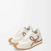 Flow Runner aus Nylon und Wildleder in Schokoladenbraun/Fast Optic