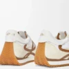 Flow Runner aus Nylon und Wildleder in Schokoladenbraun/Fast Optic