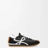 Flow Runner aus Nylon und Wildleder Schwarz/Weiß