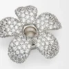 Flower Hat Anhänger aus Sterlingsilber und Kristallen Silber/Weiß