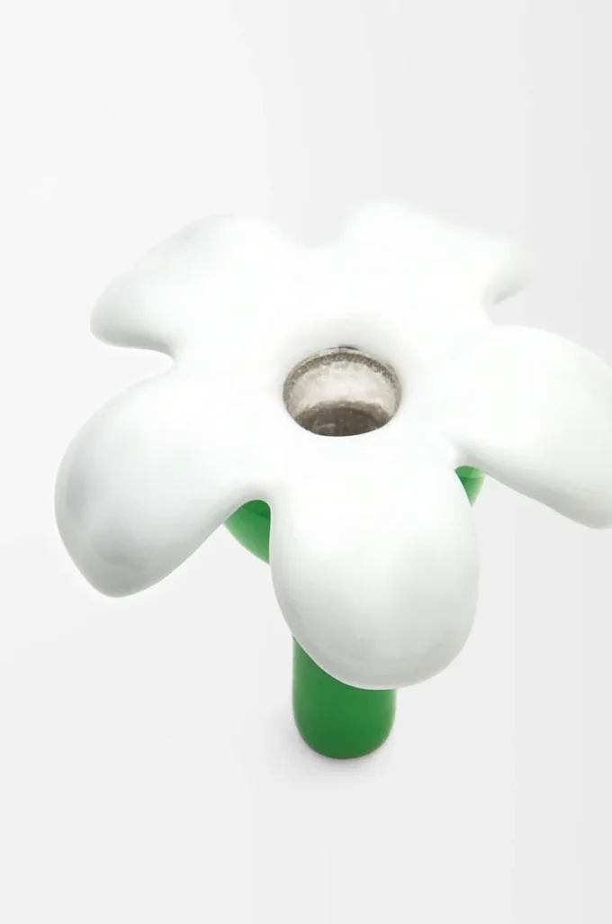 Flower Seat Anhänger aus Sterlingsilber Silber/Weiß