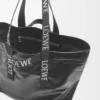 Fold Shopper aus Papierkalbsleder Schwarz