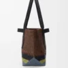 Fold Shopper aus Raffia Braun/Mehrfarbig