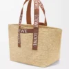 Fold Shopper aus Raffia Natur/Hellbraun