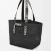Fold Shopper aus Raffia Schwarz