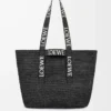 Fold Shopper aus Raffia Schwarz