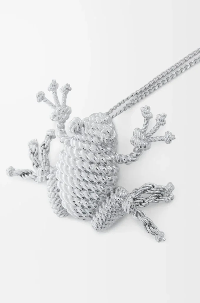 Frosch-Halskette Silber