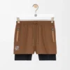 Funktionsshorts aus technischem Shell-Material in Toffee