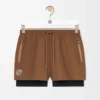 Funktionsshorts aus technischem Shell-Material in Toffee