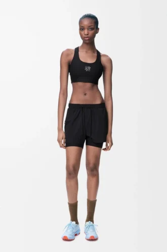 Funktionsshorts aus technischem Shell-Material Schwarz