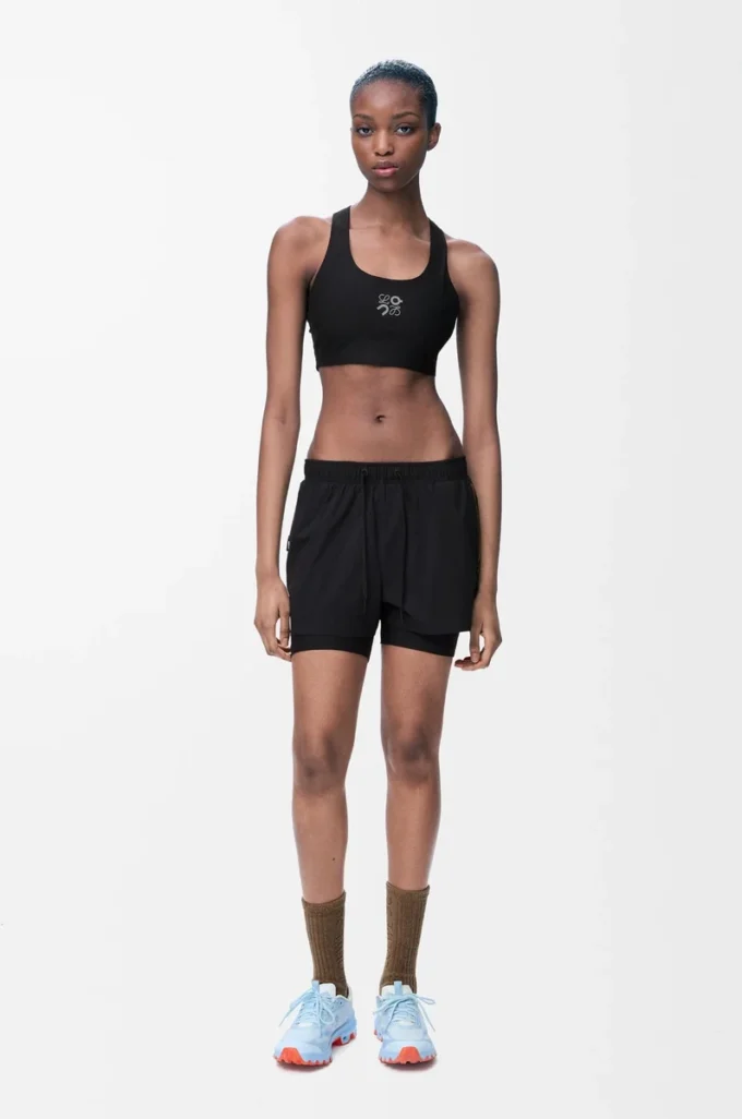 Funktionsshorts aus technischem Shell-Material Schwarz