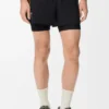 Funktionsshorts aus technischem Shell-Material Schwarz