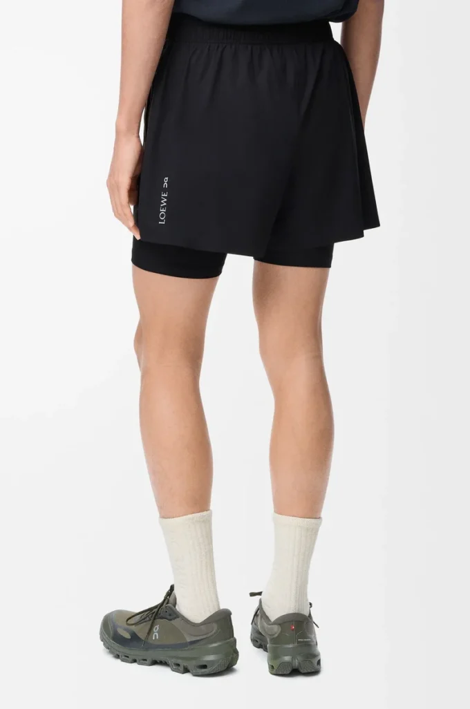 Funktionsshorts aus technischem Shell-Material Schwarz