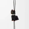 Futurist Cat Anhänger aus Filz Schwarz/Orange