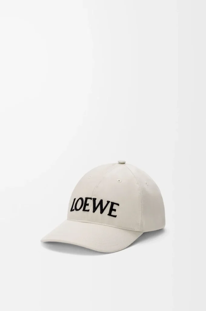 Futurist Cat-Kappe aus Baumwolle in Soft White/Black